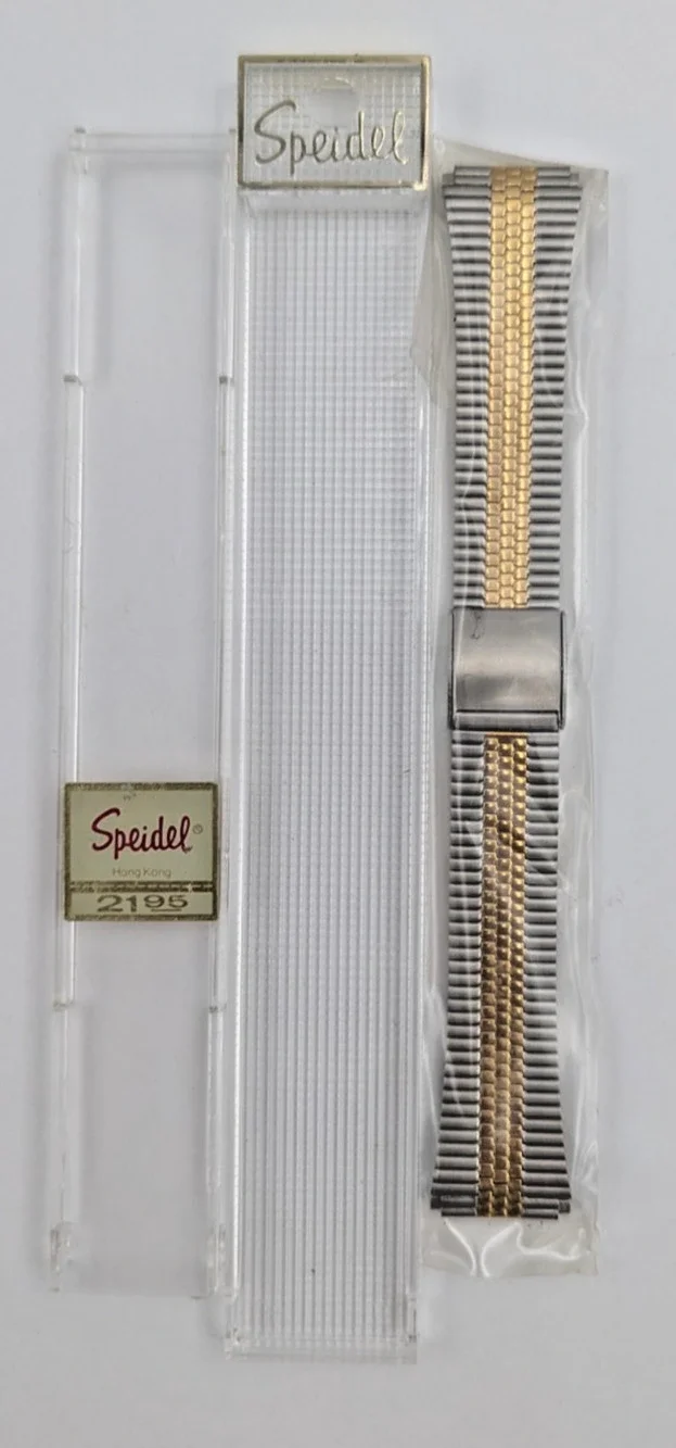 Speidel Gold Silver Stainless Steel Men Watch Band